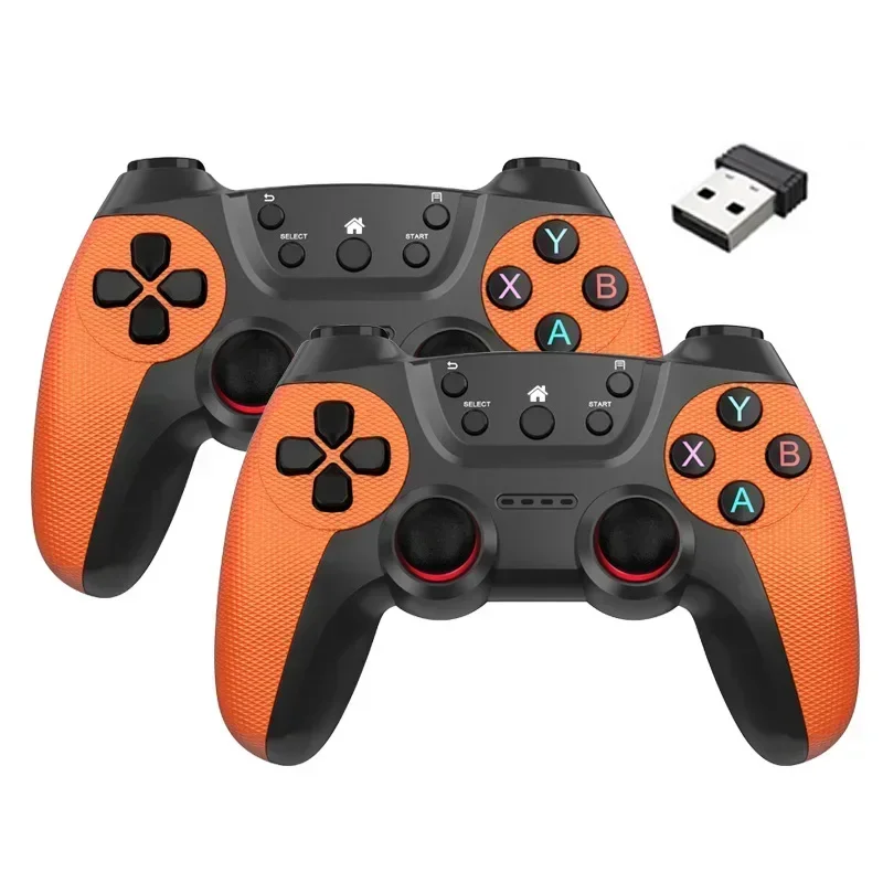 2PCS Wireless doubles game Controller For Linux/Android phone For Game Box Game stick PC Smart TV Box 2.4G GamePad Joystick