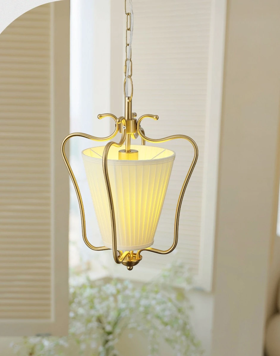 Pleated chandelier retro living room aisle hallway dining room bedroom light
