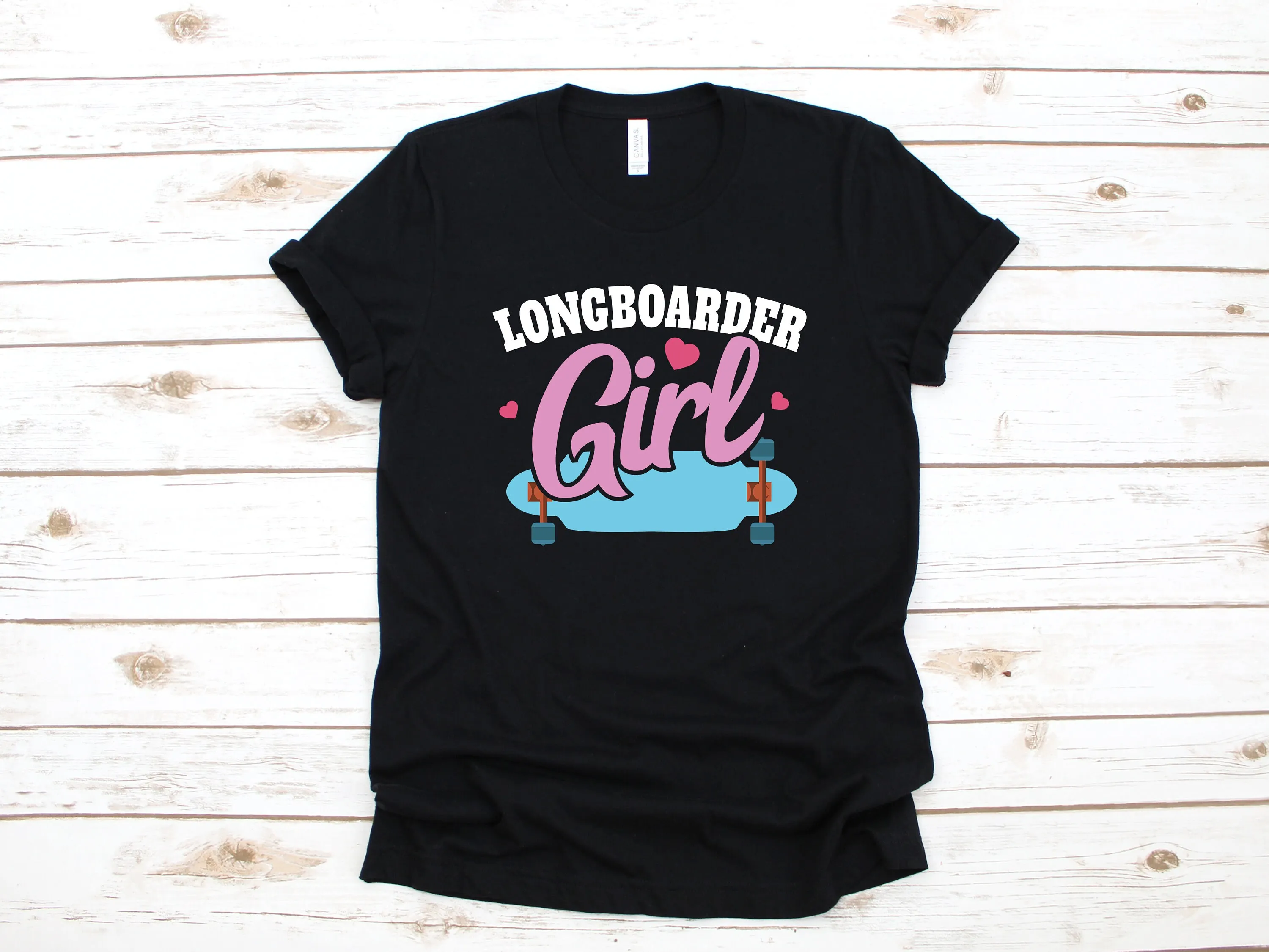 Longboarder Girl T Shirt Cute Longboarding SweaT Long Sleeve Longboard Kids Apparel