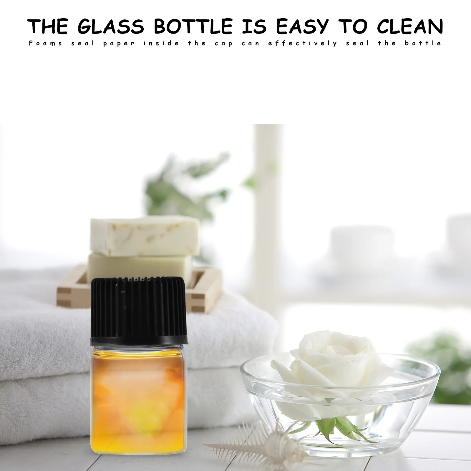 1 セットエッセンシャルオイルボトル 2 ミリリットルホウケイ酸ガラストラベルボトル小型ポータブル空の詰め替えボトル DIY オイル用