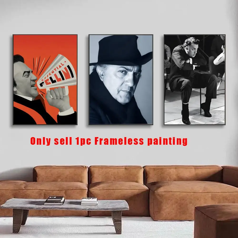 Singer F-federico Fellini Poster HD Sticky Waterproof Art , Aesthetic Wall Decoration For Living Room Bedroom Bar Home
