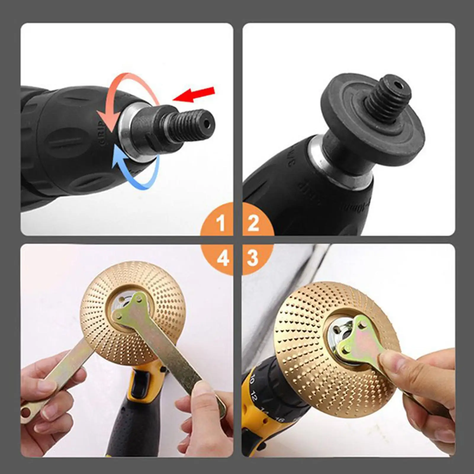 محول طاحونة زاوية للحفر، مرفق تحويل المثقاب الكهربائي مع مفتاح ربط لقطع الطحن والتلميع في المساحات الضيقة #5