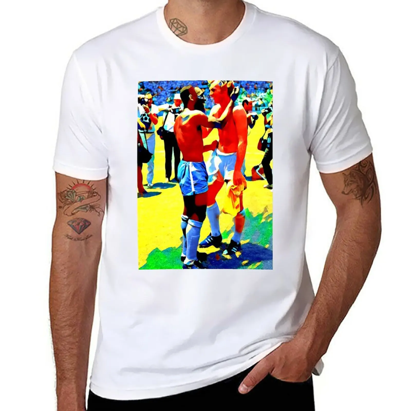 New Bobby Moore and Pele Iconic Interpretation T-Shirt hippie clothes T-shirt short black t-shirts for men