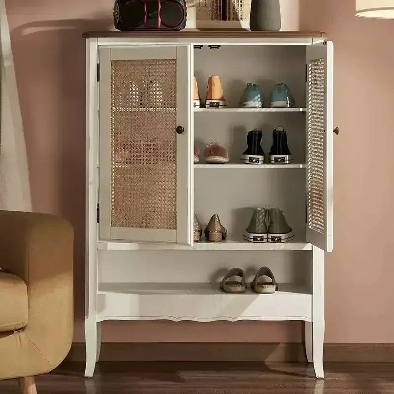 

GZ-8 American solid wood home shoe cabinet retro home door small apartment shoe cabinet