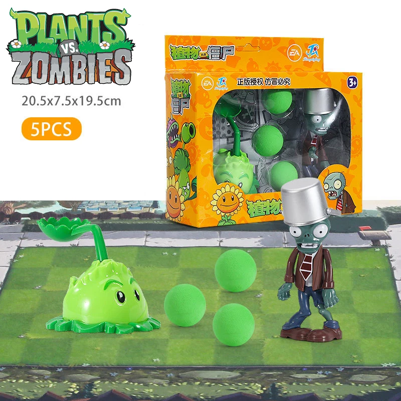 Nuevas plantas vs. Zombies Peashooter Chomper Winter Melon Conehead Zombie juguete set 6 estilos figuras de juego modelo de plástico duro regalo para niño