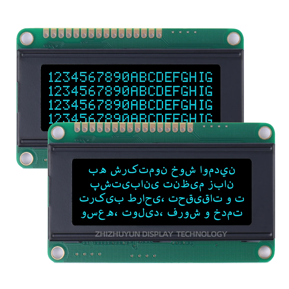 Módulo LCD de caracteres Farsi 2004D, BTN, película negra, personaje púrpura, admite fuente de alimentación de 3,3 V y 5V, controlador AIP31066