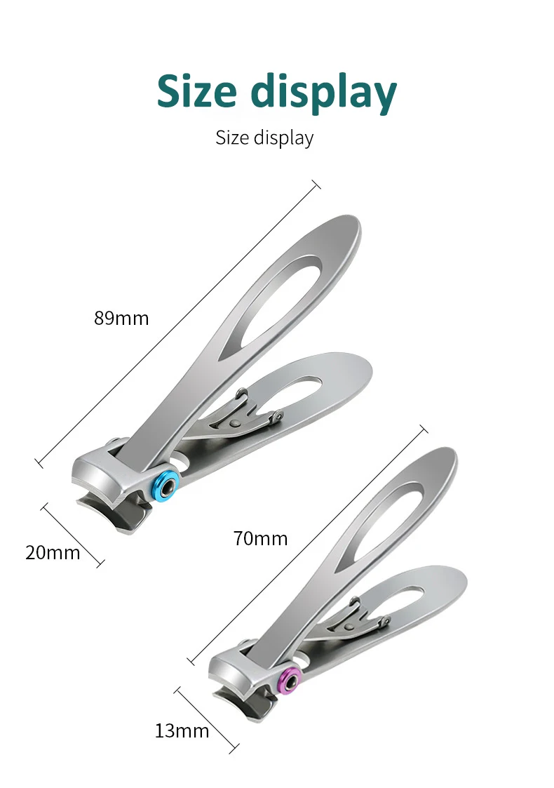 Hochwertiger Nagelknipser mit breiter Backe, Cutter, Trimmer, Maniküre-Schere, dicker harter Zehennagel, Fingernagel- und Pediküre-Werkzeuge – Detail 8