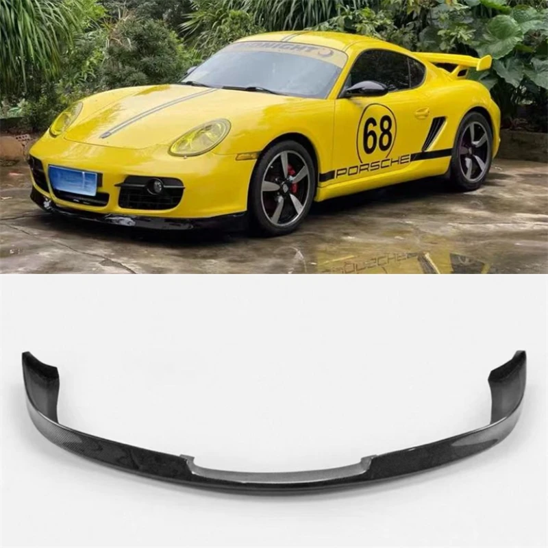 

Для Porsche Cayman Boxster 987 987.1: Накладка на передний бампер из настоящего карбона, нижний сплиттер, обвес