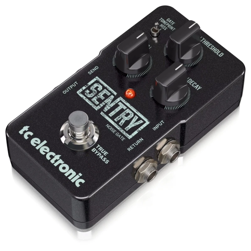 TC electronic SENTRY NOISE GATE multiband noise-gating pedal with hard-gate mode for noise-free,fully dynamic performances