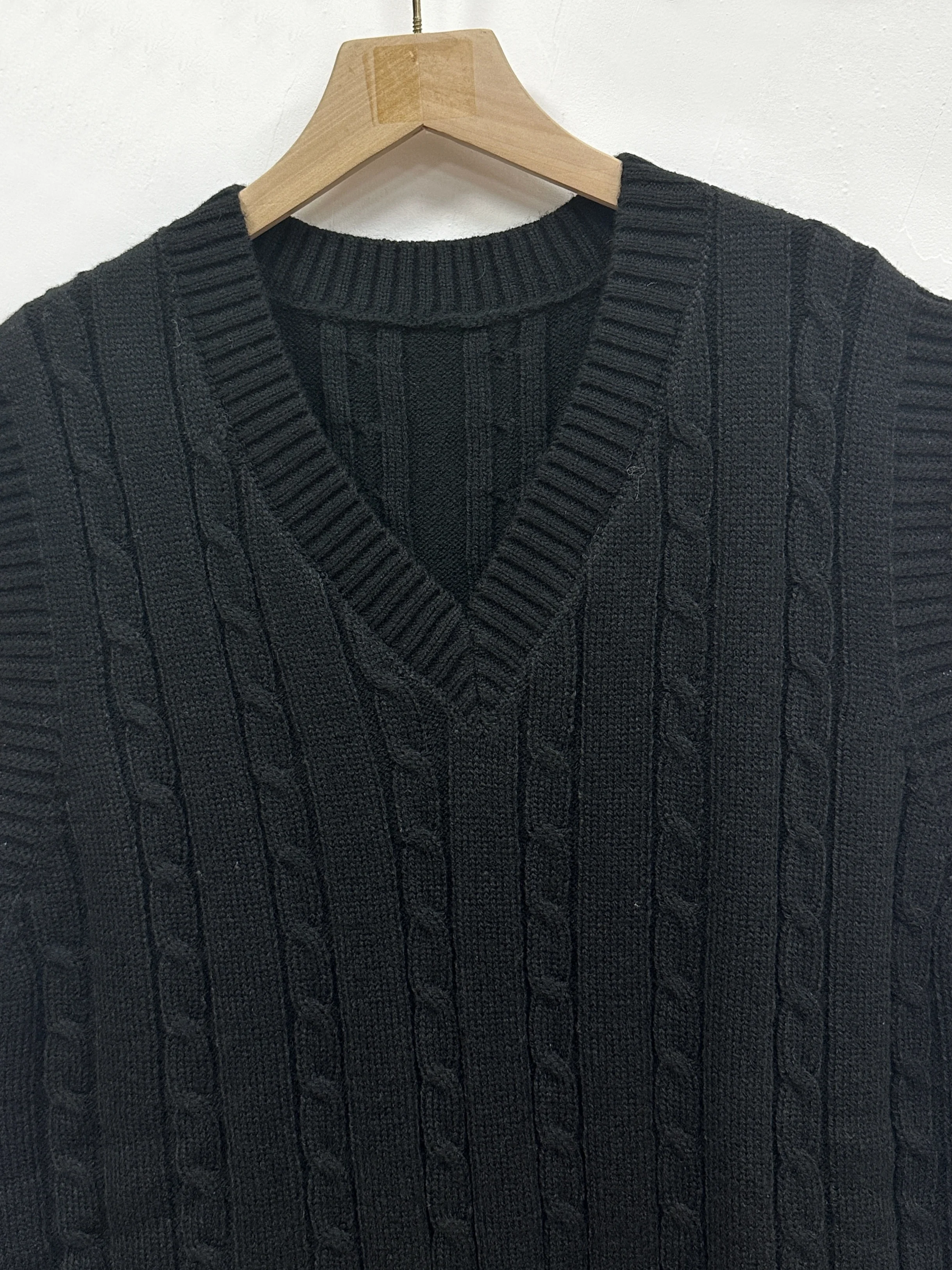 Men's Casual Fashion Cable Knit Vest V-neck Spring Autumn New Slim Fit Sleeveless Sweater Pullover Valentine's Day Gift view 6