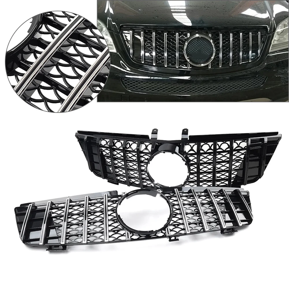 GTR Style Car Front Bumper Grille Radiator Hood Grille For Mercedes Benz ML Class W164 ML320 ML350 ML550 2005 2006 2007 2008