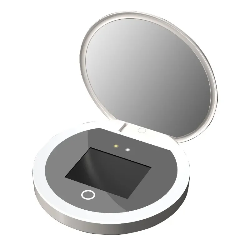 LED luminous simple modern UV sunscreen cosmetic mirror portable detection