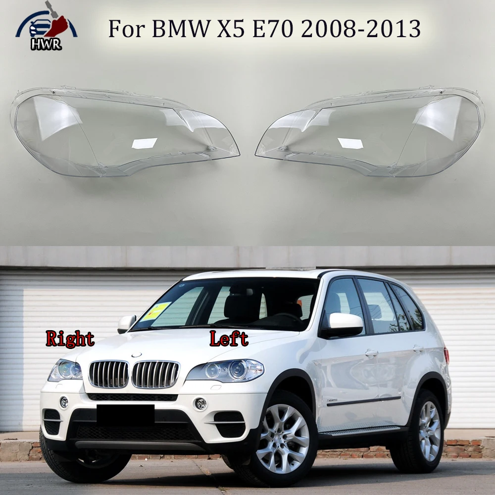 

Headlamp Lamp Cover Headlight Shell Transparent Mask Lens Plexiglass Replace Original Lampshade For BMW X5 E70 2008-2013