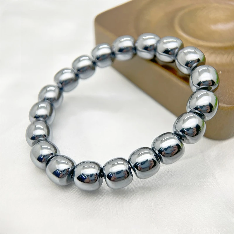 

Natural Terahertz Old Bead Bracelet Necklace, Unisex Simple Bracelet.