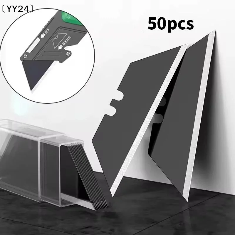 10/50Pcs Special Knife Blades Steel Material Utility Knife Trapezoid Blades Replacement DIY Art Craft Cutter Tool Blade 〔YY24〕