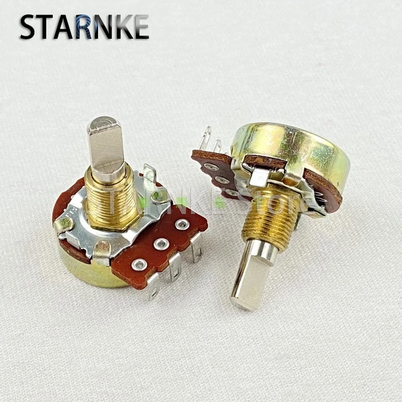 1PCS Type 24 C100K D100K Guitar Bass Volume Tone Potentiometer 21mm Half D Axis