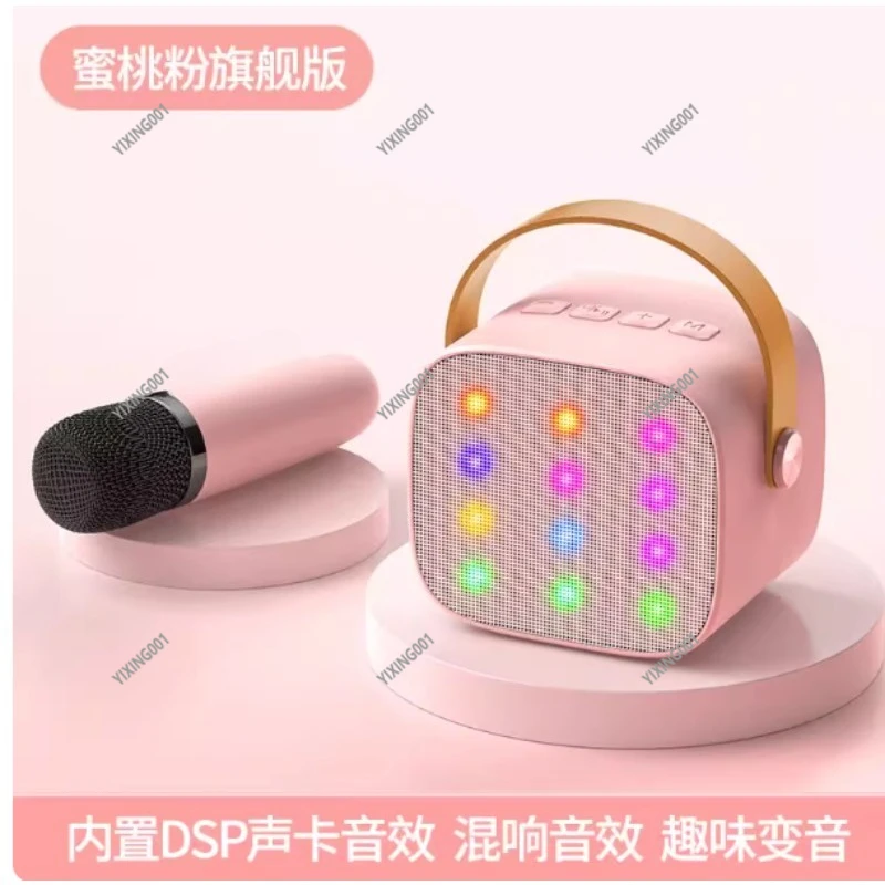 All-in-One Mini KTV Karaoke Set Bluetooth Speaker with Microphone Sound Card for Home Use