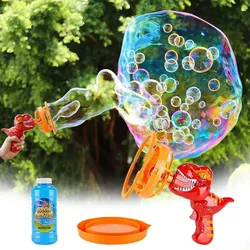 Pistolet à bulles avec moteurs de dinosaure, machine à bulles, jouets pour enfants et tout-petits, cadeaux de fête d'anniversaire