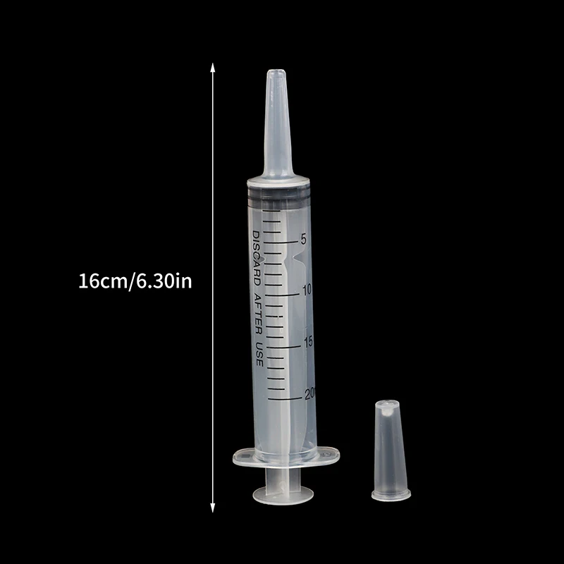 20ml Reusable Plastic Syringe Hydroponics Plastic Syringe For Lip Gloss Nutrient Sterile Health Measuring Syringe Cat Feed Tools