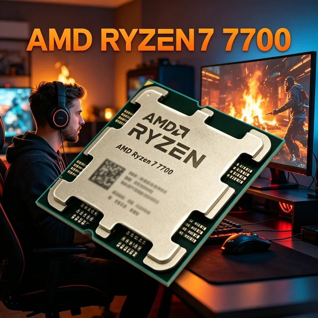 

Excellent Compatibility AMD R7 7700 Fit B650 X670 X870 AM5 DDR5 Gaming Office Mainboard CPU