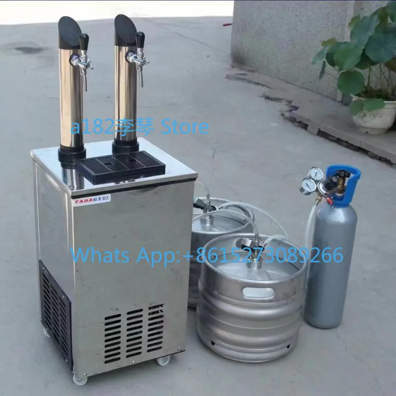 Craft beer machine Commercial automatic double head refrigerator Bar barbecue Vertical fresh beer machine