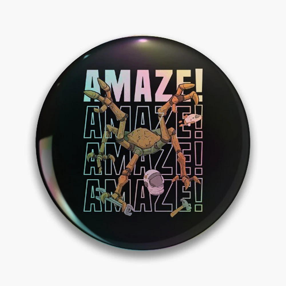 CoRocky Amaze Hail Mary Book Pin Holographic Star Heart Pin Brooches Laminated Button Fashion Accessory