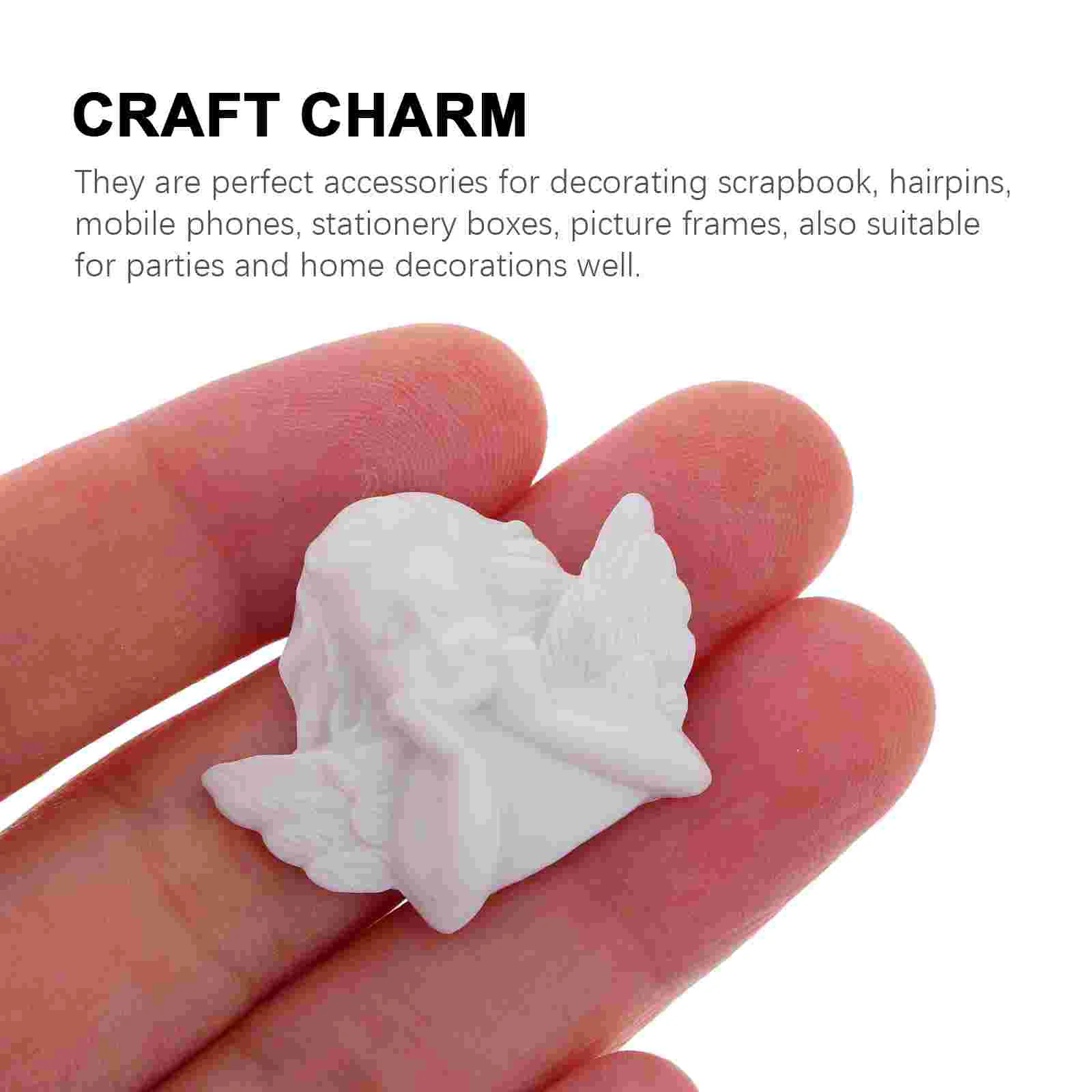 60 Pcs Angel Resin Accessories DIY Craft Adornment Phone Case Decor Charm Ornament Charms Baby