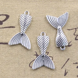 10pcs Charms Mermaid Tail 31x19mm Antique Silver Color Pendants DIY Crafts Making Findings Handmade Tibetan Jewelry