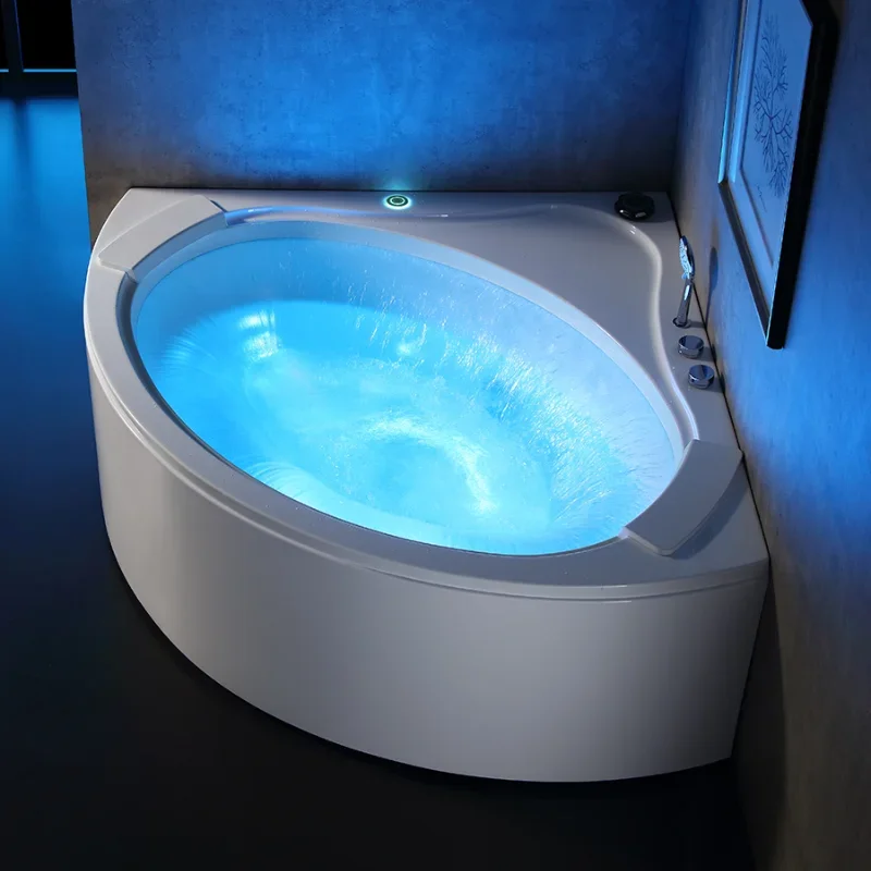 Double fan-shaped bathtub Triangular bathtub Hotel intelligent Jacuzzi Small apartment acrylic bathtub