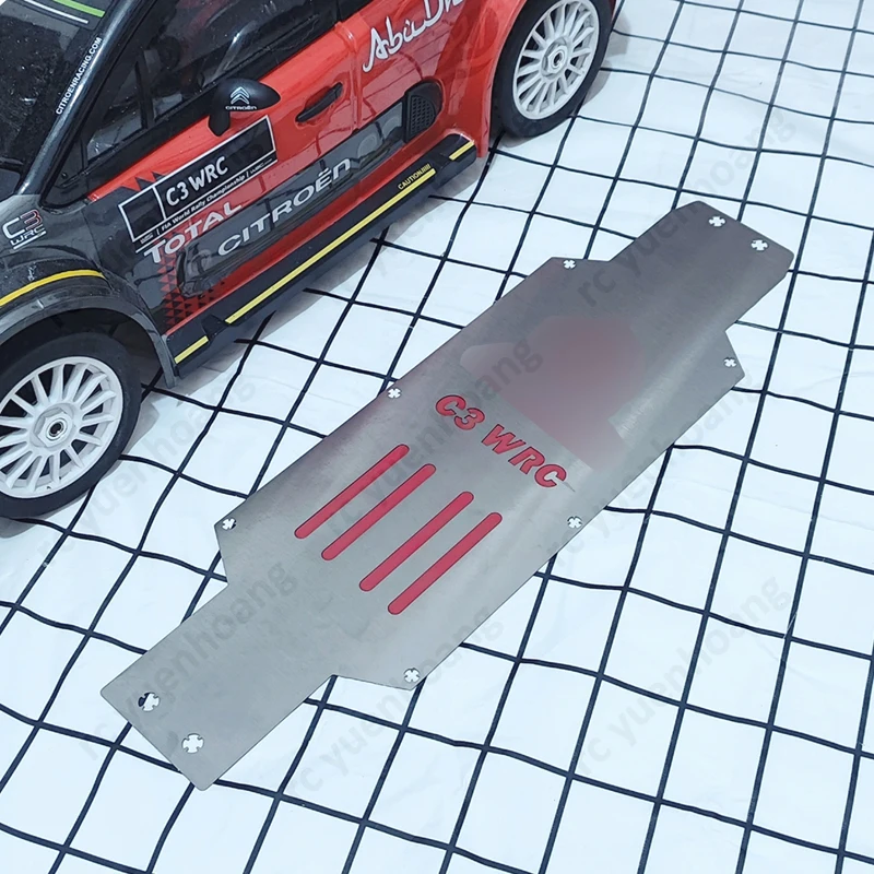 Placa protectora de chasis, cubierta de protección inferior de acero inoxidable, piezas modificadas debajo del Protector para modelo de coche de carreras MJX 7303 RC, 1 Uds.