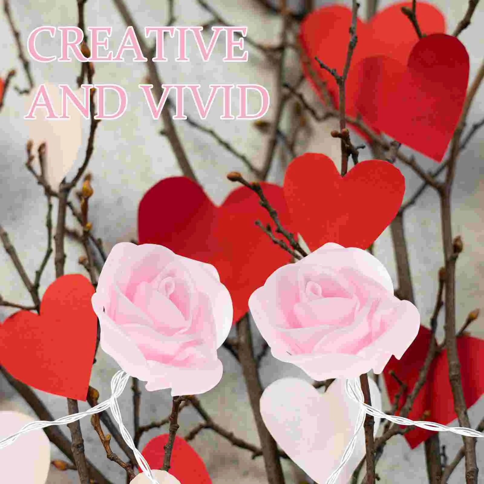 Operated Rose String Light 20 LEDs Rose Flower Fairy Light Romantic Rose Lamp Flower String Light