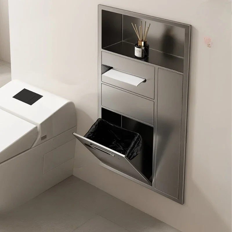 Stainless steel niche, toilet insert toilet niche, side shelf
