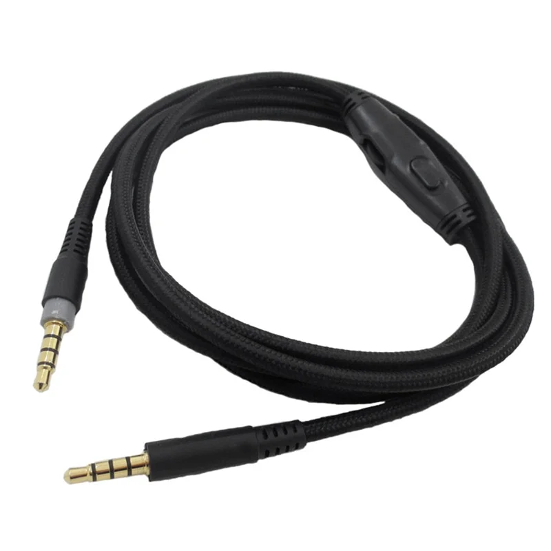 

For -HyperX Cloud Alpha/-HyperX Cloud Core Flight Headphone Cable with Volume Control Sound Control Headphone Cable