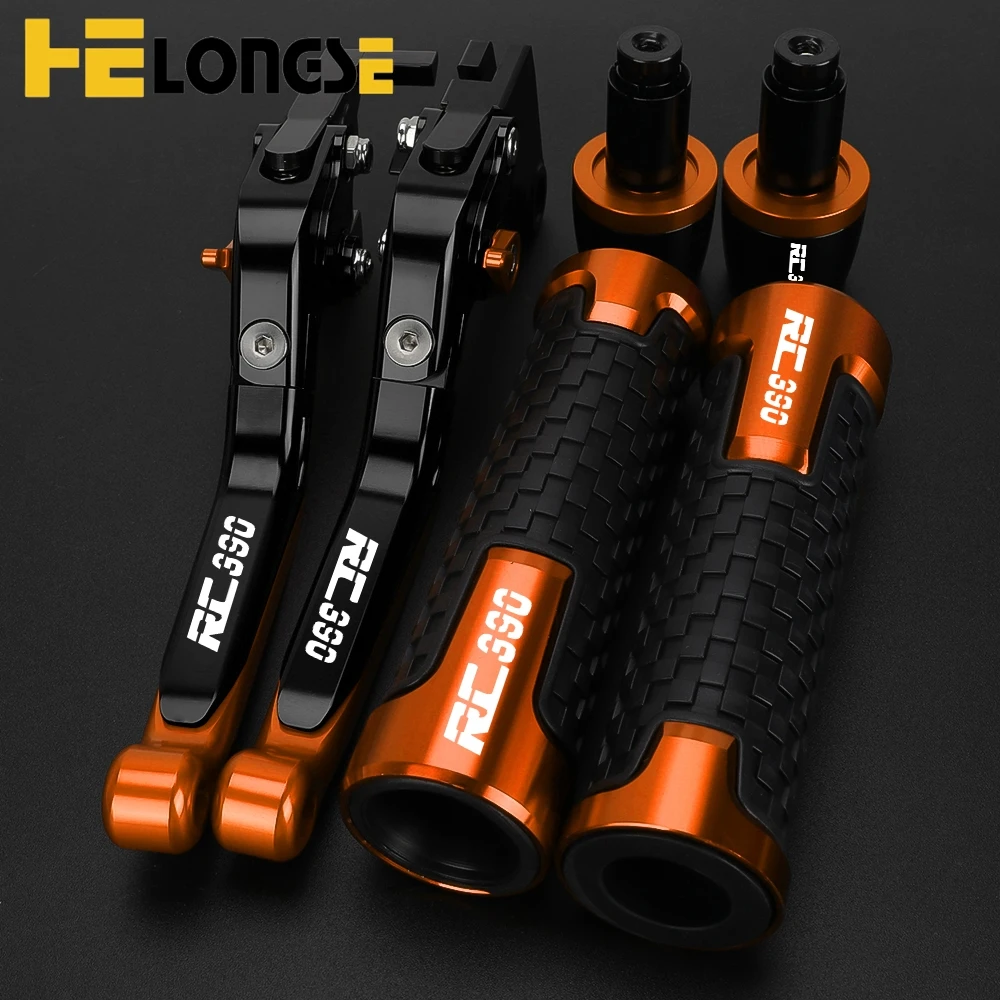 For KTM RC390 RC 390 2013-2016 2017 2018 2019 2020 Motorcycle Accessories Adjustable Brake Clutch Levers Handlebar Grips Ends