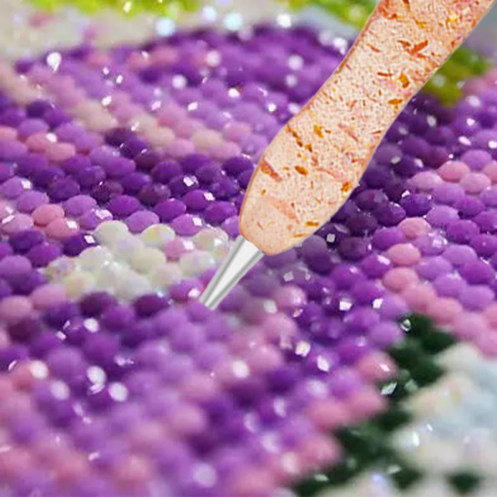 قلم فني ماسي مع 6 رؤوس اختيار أقلام مثقاب و1 مجموعة أقلام رسم ماسية من الراتنج 5D قلم رسم ماسي للأطفال والكبار