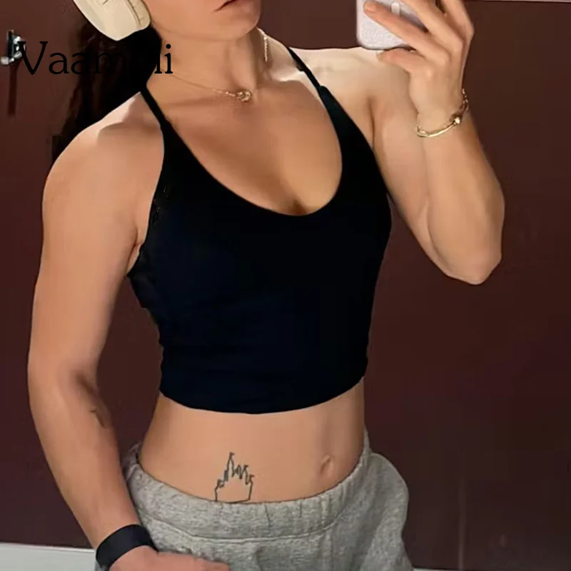 Dynamic Sports Yoga Vest Strappy Women's Fitness Tank Top Gym Beautiful Open Back Bra Running Workout Halter Top