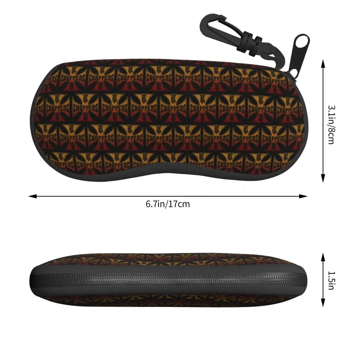 West Coast Iron Cross Choppers Shell Eyeglasses Protector Cases Cool Sunglass Case Glasses Bag