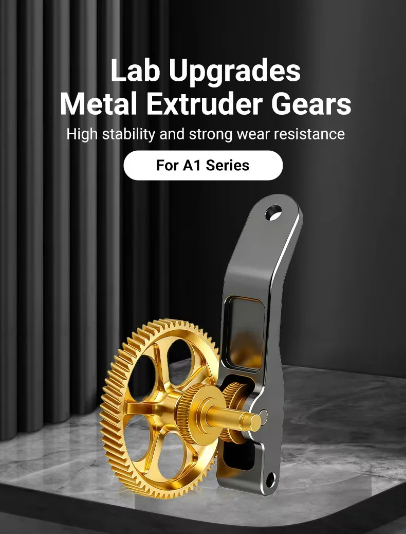 Vollmetall-Extruder-Getriebesatz aus gehärtetem Stahl für Bambu Lab A1 Mini A1 X1 X1C P1P P1S P2S DLC – Nano-beschichtetes Antriebszahnrad-Upgrade – Detail 1