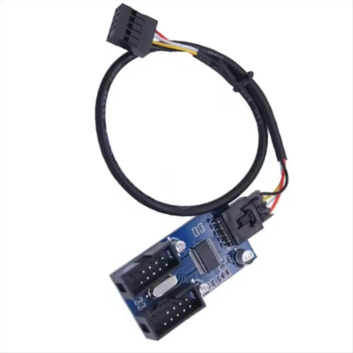 【~ New Y24A】9Pin USB Splitter Motherboard USB Female Interface Header Splitter 1 to 2 Extension Cable Adapter