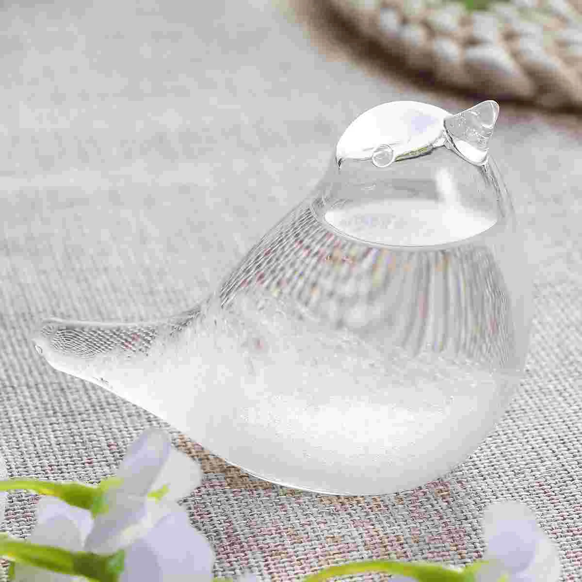 Creative Stylish Desktop Bird Shaped Storm Glass Weather Forecast Bottle Barometer Home Office Decoration Birthday Christams Gif