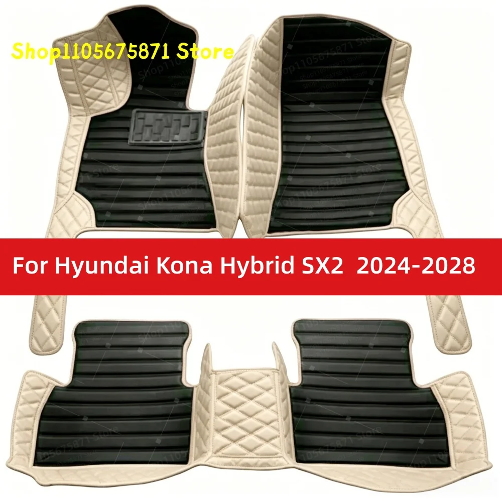 Custom Car Floor Mats Fit For Hyundai Kona Hybrid SX2 2024 2025 2026 2027 2028 Car Mat Accessories Mats Carpets