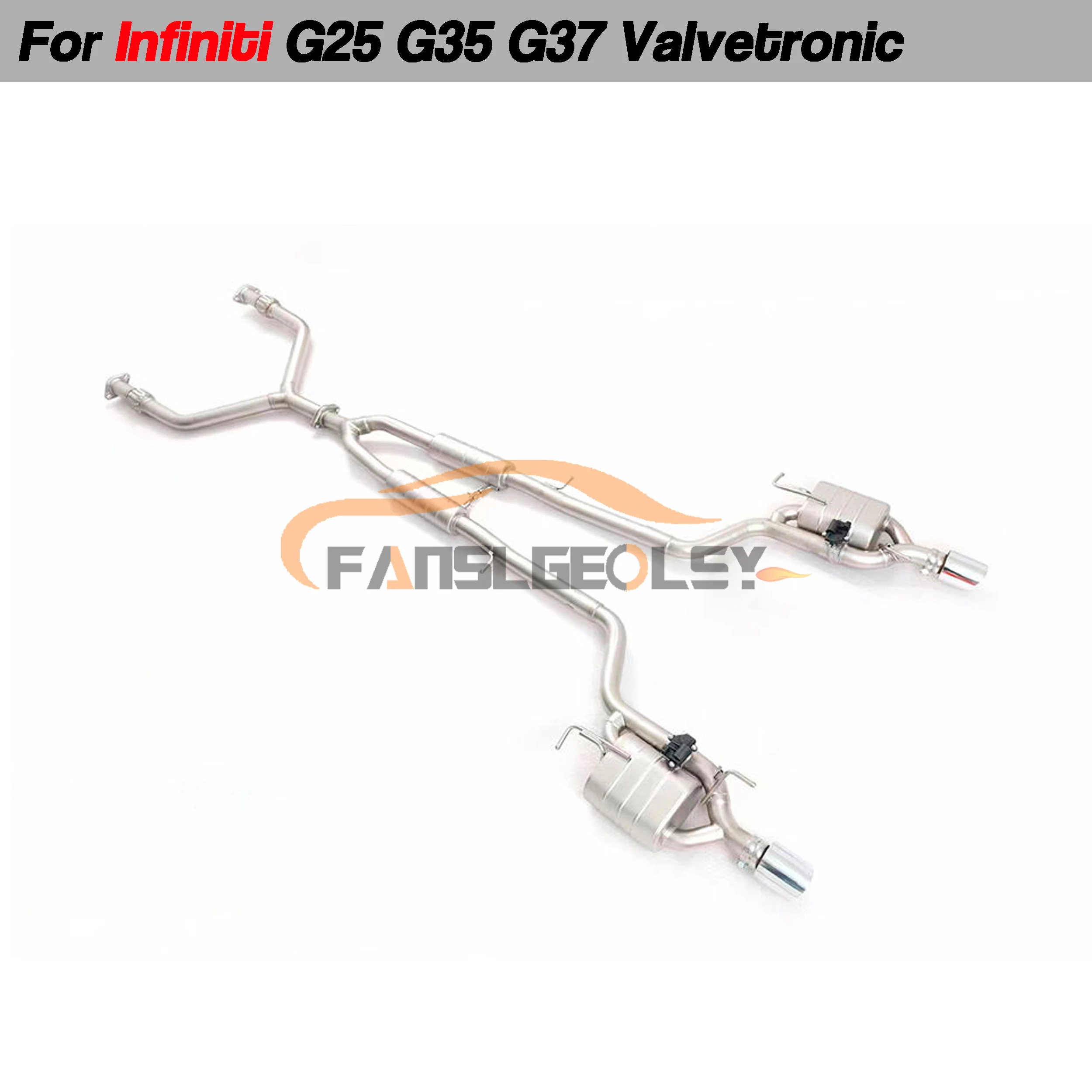 For Infiniti G25 G35 G37 Stainless Steel Catback Performance Exhaust System Valve With Muffler Pipes Tuning exhaust assembly