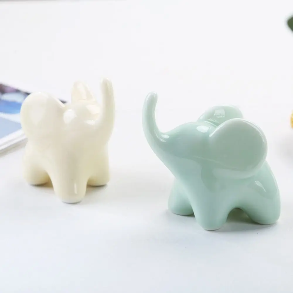 

Luxury Style Elephant Ceramics Crafts Model Ornaments Modern Art Simulated Elephant Figurines Collectible Creative Design