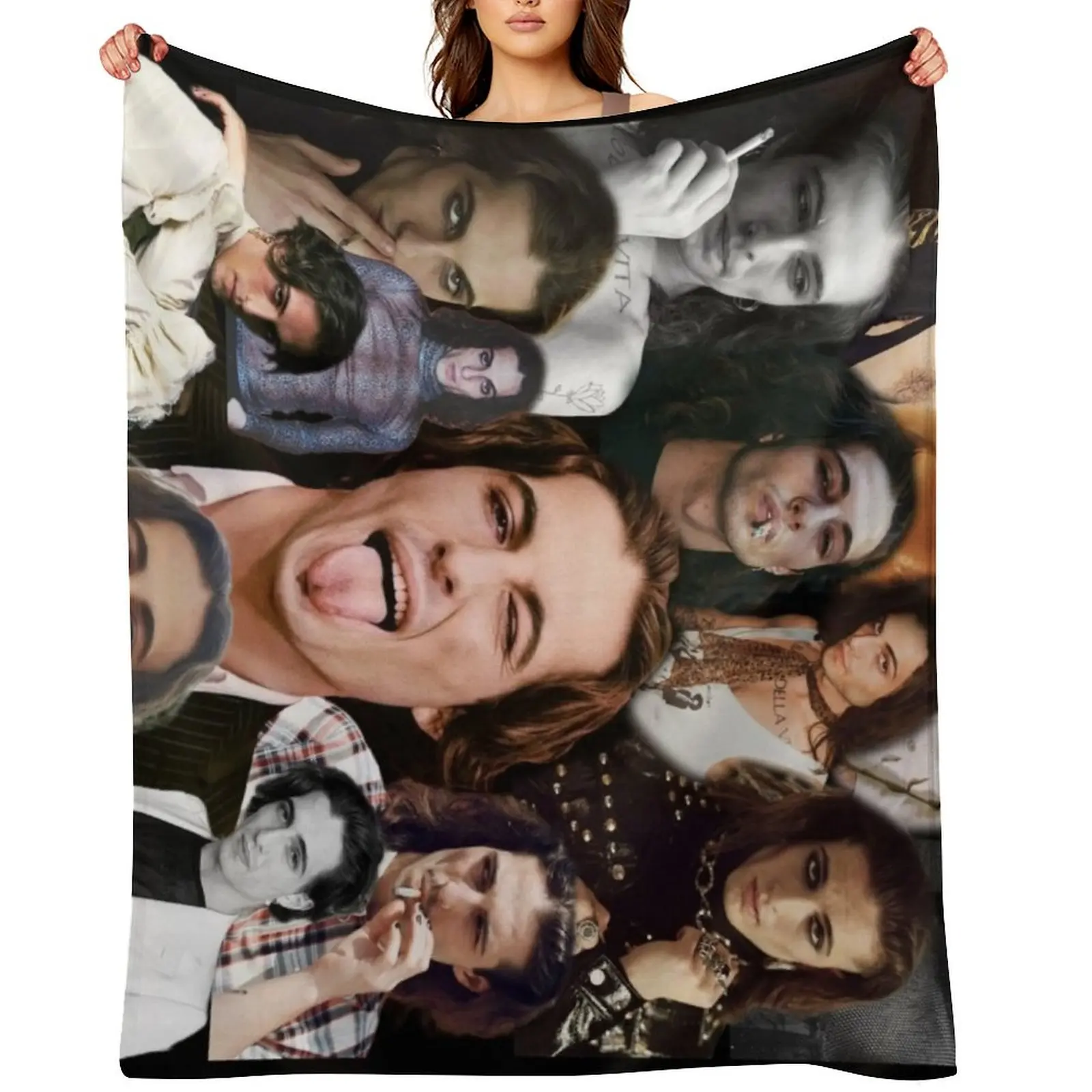 

Damiano David Editing Throw Blanket Bed covers Cute Plaid Thins Blankets For Sofas Blankets