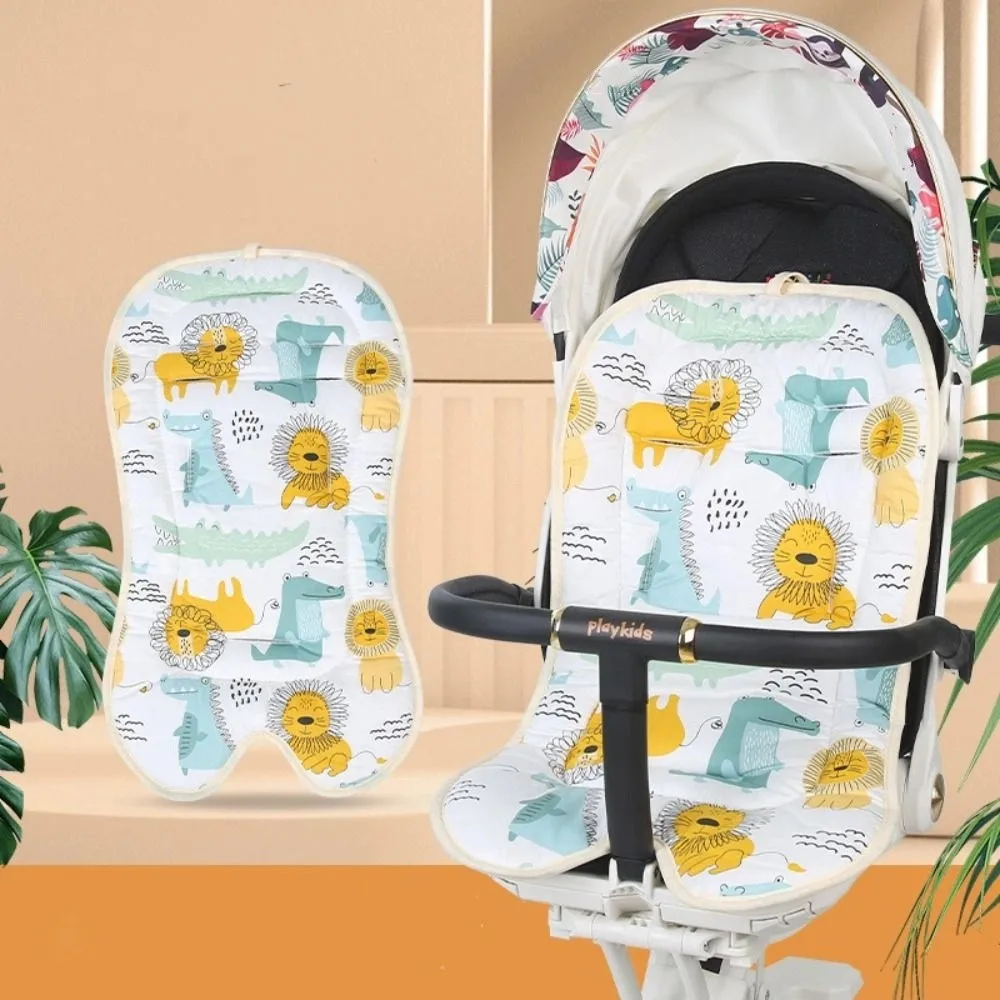 

Universal Soft Baby Stroller Cushion Comfortable Breathable Baby Pram Seat Mat Car Seat Cartoon Printed Dining Chair Cotton Pad