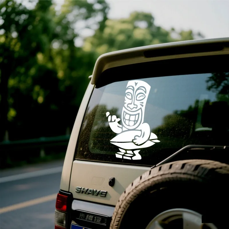 

Автомобильная наклейка для серфинга, забавный персонаж, наклейка в гавайском стиле для авто, мотоциклов, внешние аксессуары, водонепроницаемая наклейка 446 #
