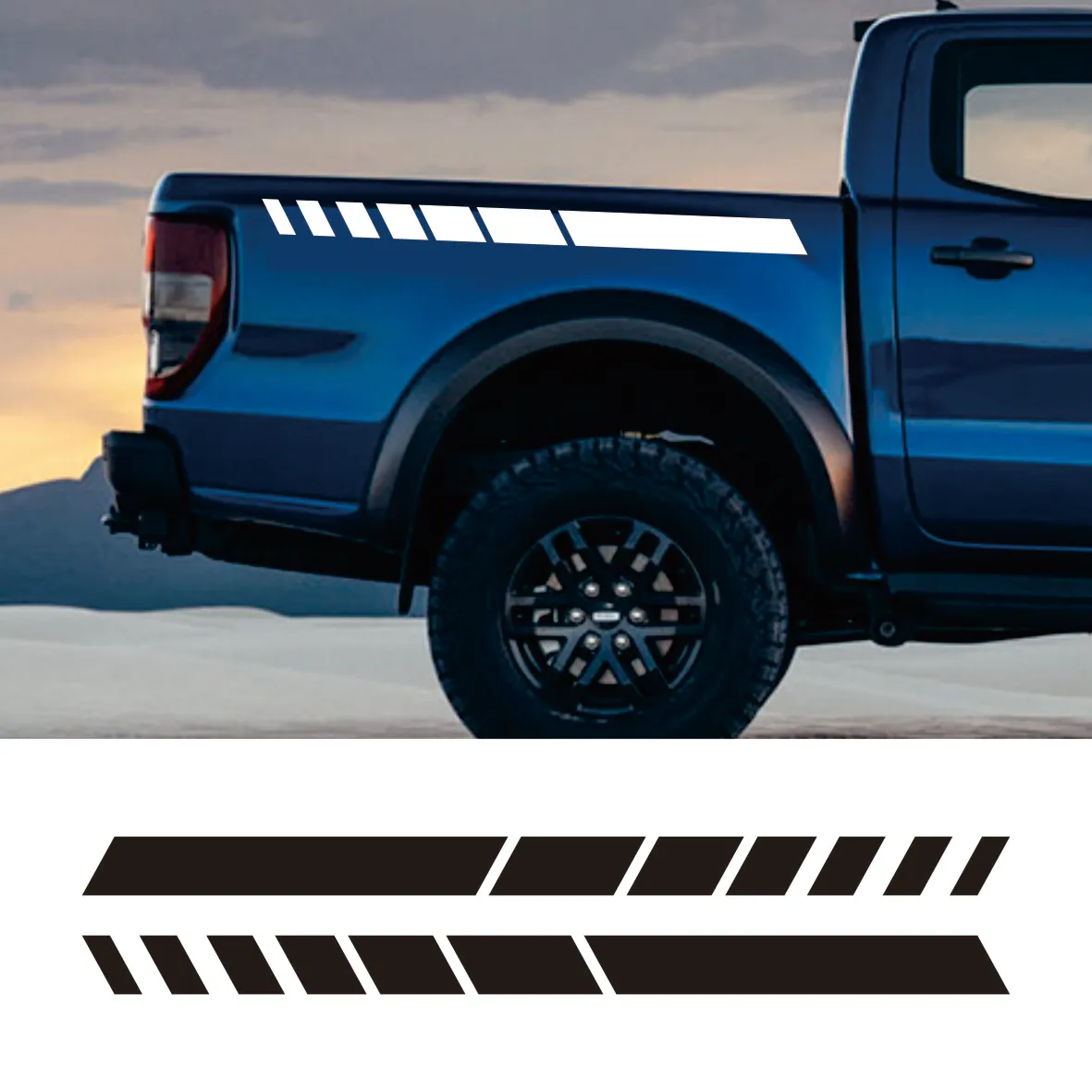 

Ford Maverick 2022 Trunk Bed Stickers - Stripes Vinyl Decals for Truck Decor & Auto Accessories