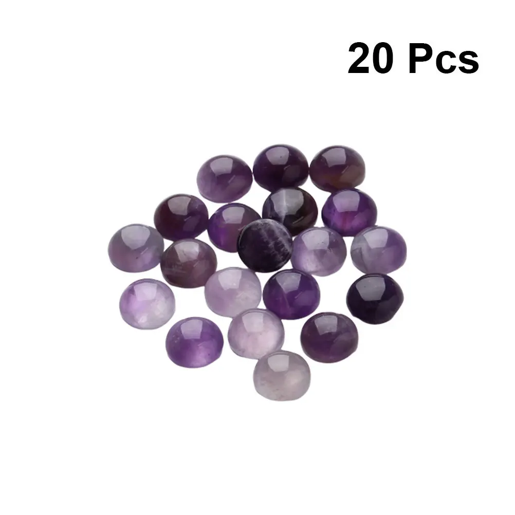 20 pz 0.4 Cm Cabochon In Vetro Della Pietra Preziosa Viola Gioielli di Cristallo Forniture Artigianali Per Fai Da Te Orecchino Gemello Decor Accessori