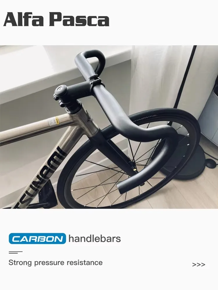 Alfa Pasca 31.8mm Carbon Drop Bar Road Cycling Bike Handlebars 31.8x400/420/440mm Carbon Speed External Routing Racing Handle Ba
