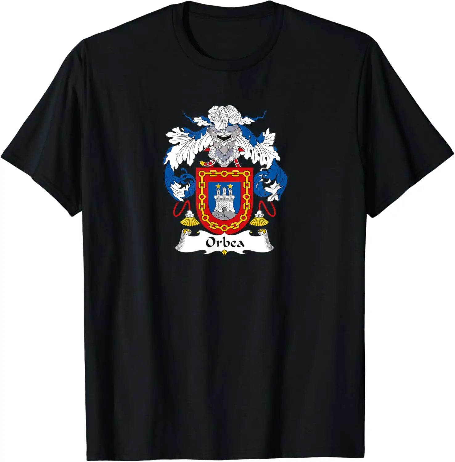 Orbea Coat of Arms - Family Crest T-Shirt Short Sleeve Tops Tees Cotton Print Tshirts